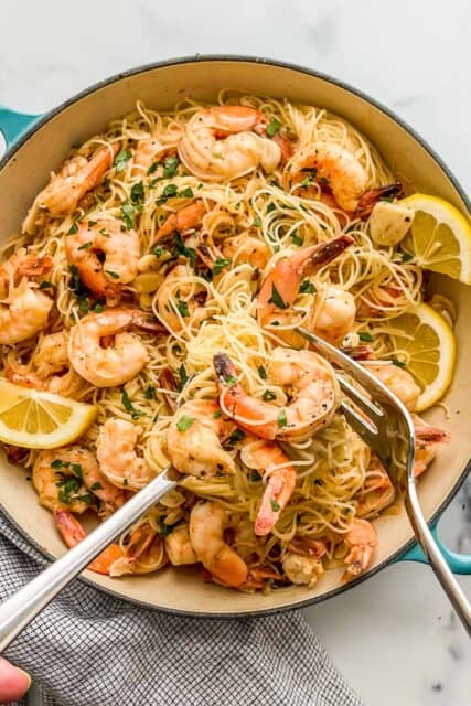 Seafood Pasta Recipe with White Wine - This Healthy Table