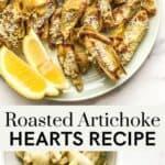 Roasted artichoke hearts pin.