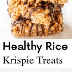 Healthy rice krispie treats pin graphic.