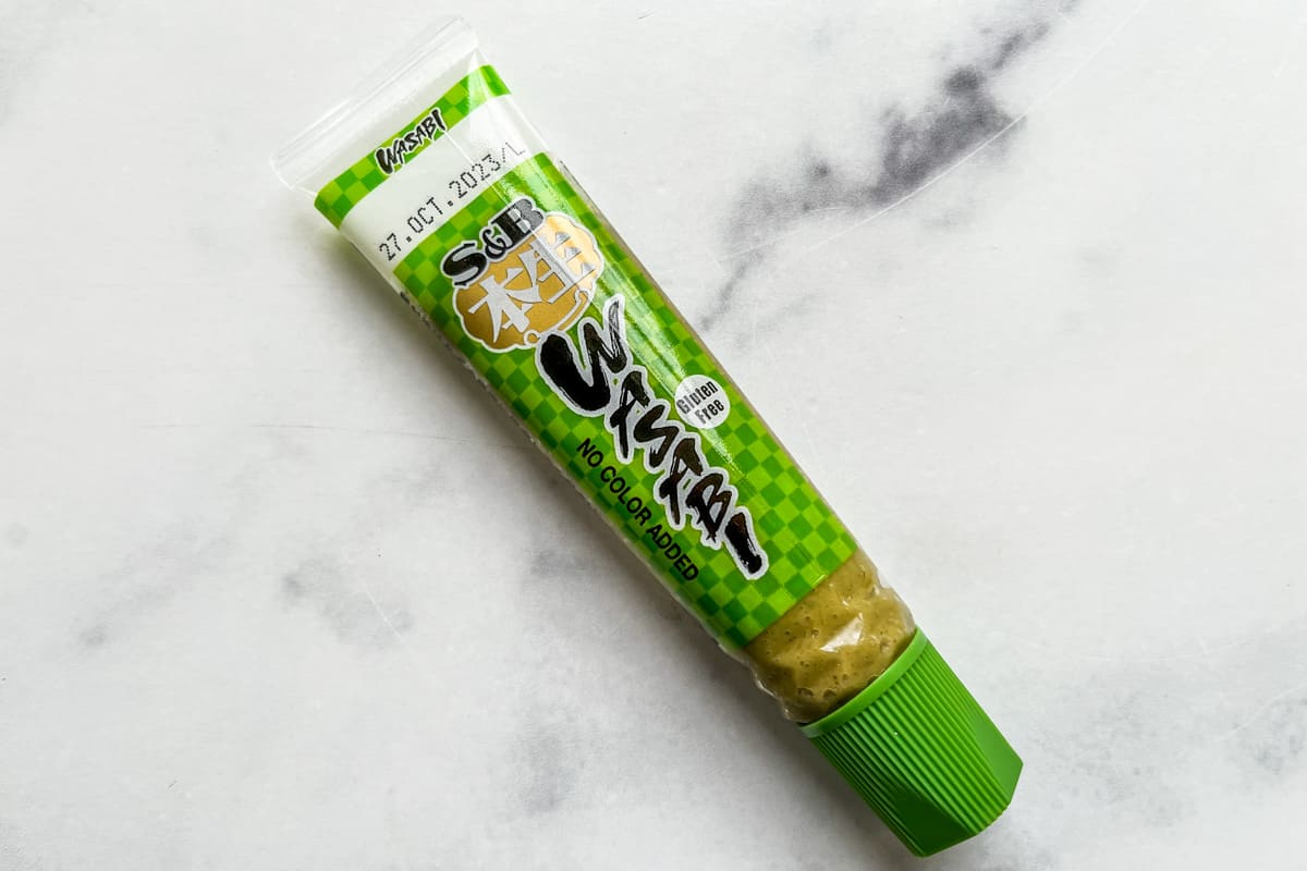 A squeeze tube of wasabi.