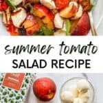Heirloom tomato salad recipe pin.