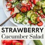 Cucumber strawberry salad pin.