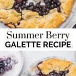 Summer berry galette pin.