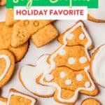 Healthy sugar cookies pin graphic.