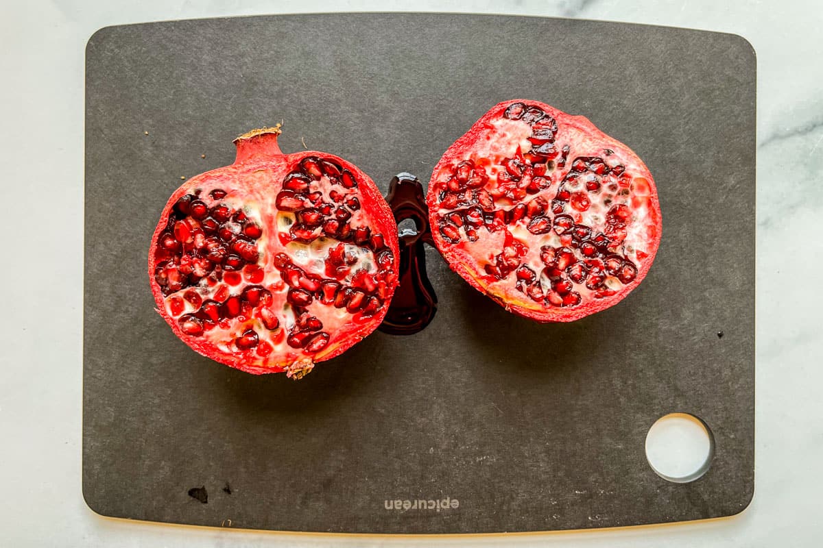 Pomegranate with mushy arils.