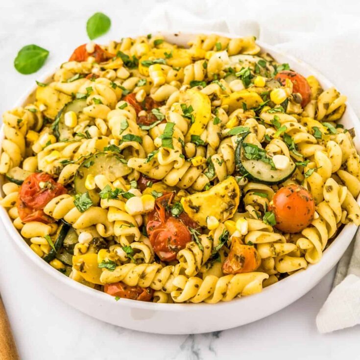 Pesto Pasta Salad Recipe - This Healthy Table