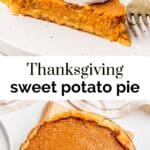 Sweet potato pie pin graphic.