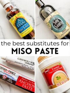 Miso paste substitutions graphic.