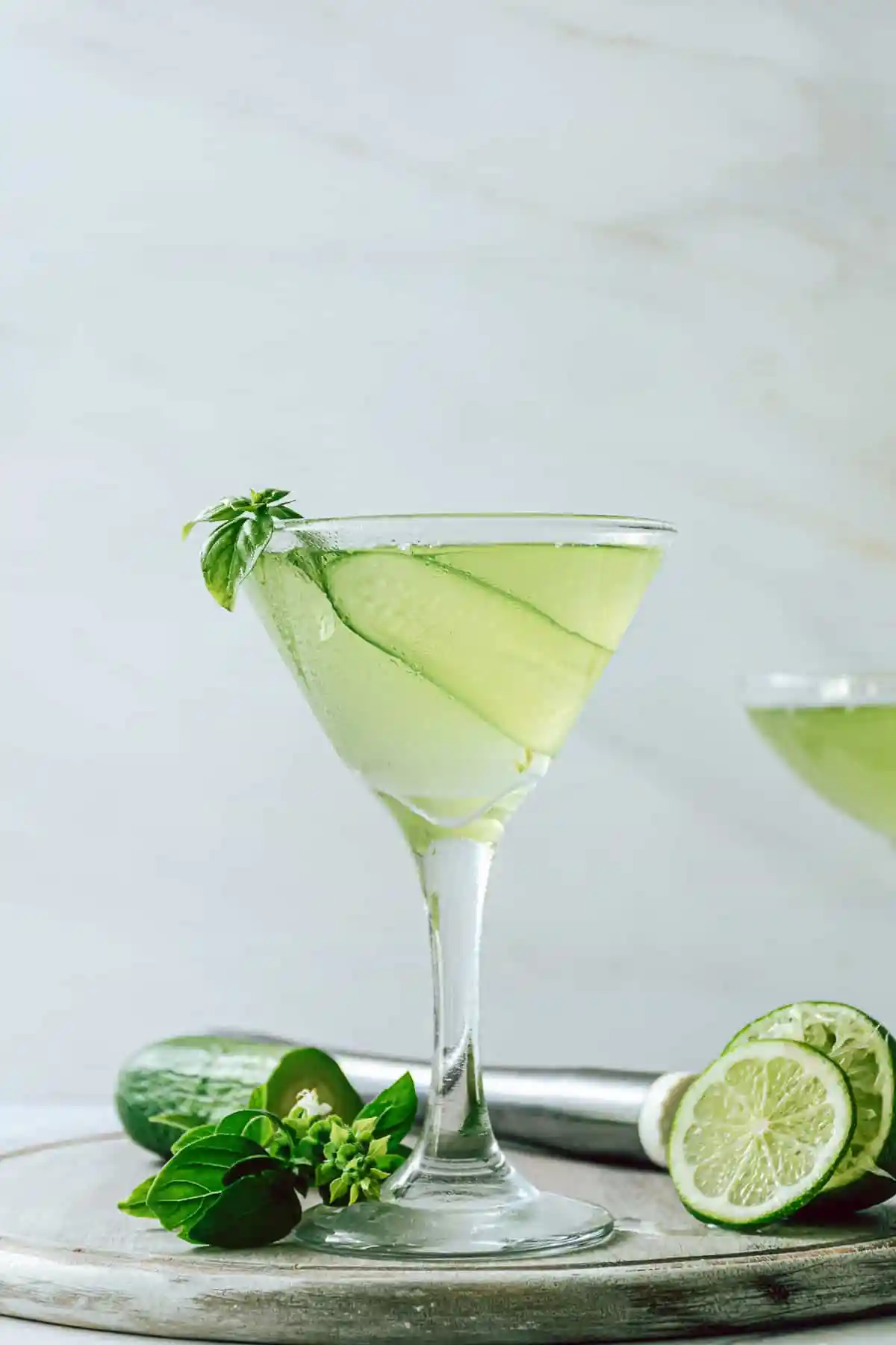 Cucumber elderflower martini.