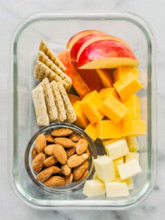 Cheese and cracker protein box.