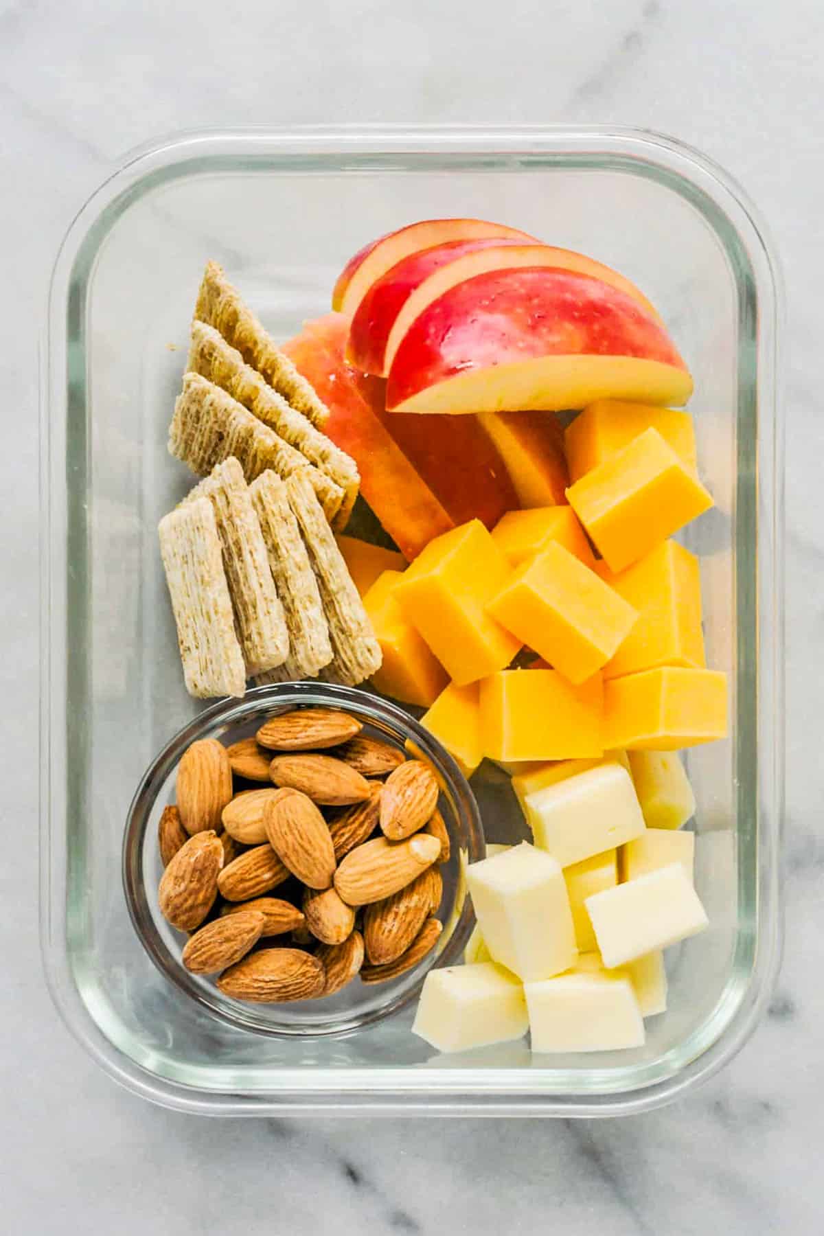 Cheese and cracker protein box.