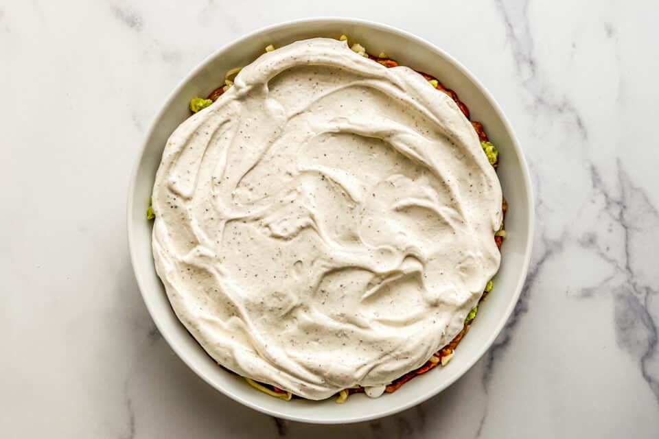 Healthy 7 layer dip this healthy table