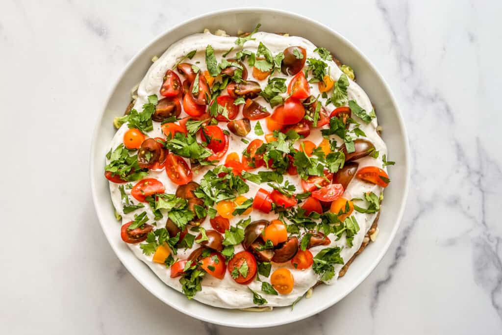 Healthy 7 layer dip this healthy table