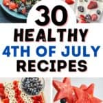 Healthy 4th of July recipes pin graphic.