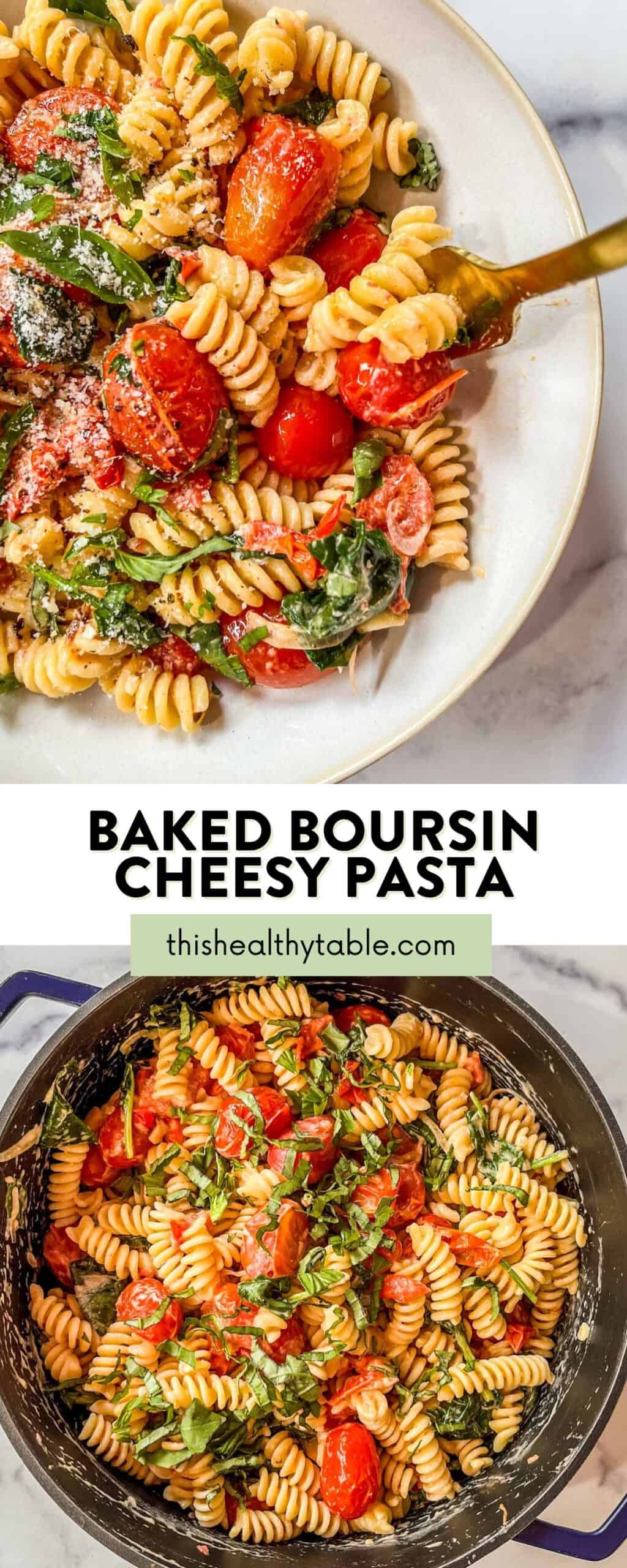 Baked Boursin Pasta Recipe - This Healthy Table