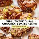 Dubai chocolate dates pin graphic.