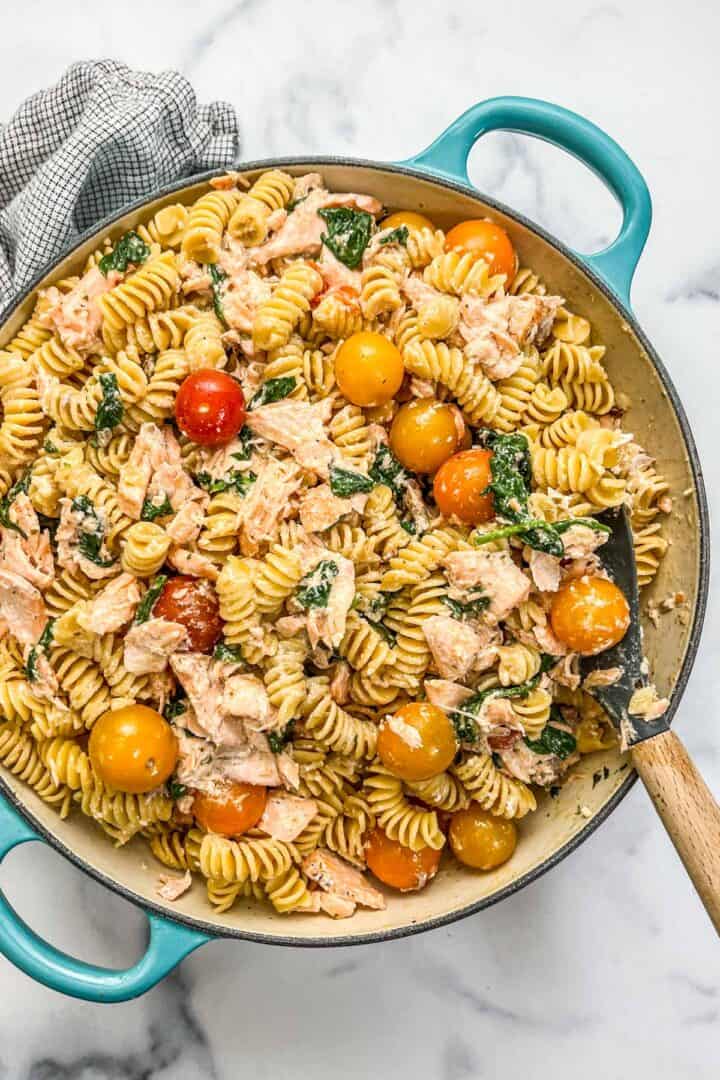 Salmon Boursin Pasta Recipe - This Healthy Table