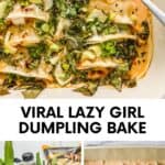 Baked dumplings recipe pin graphic.