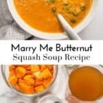 Marry me butternut squash soup pin graphic.