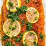 Slow roasted salmon pin graphic.