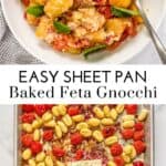 Baked feta gnocchi pin graphic.