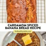 Citrus cardamom bread recipe pin graphic.