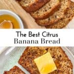 Citrus cardamom bread recipe pin graphic.