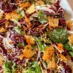 Winter Caesar salad recipe pin graphic.